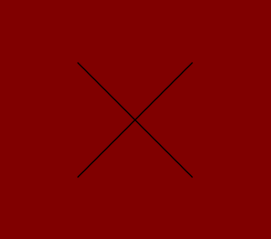 Two lines in a graphics view turn their color to yellow when hovered